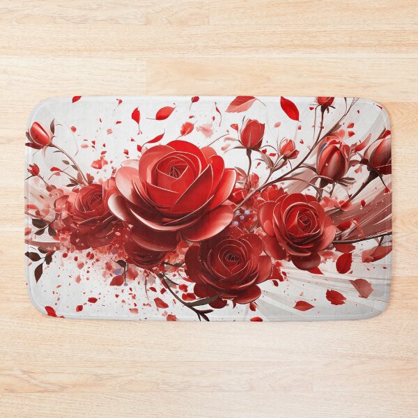 Item preview, Rose red foral explosion 32 designed and sold by Grafik-Ai-Art.