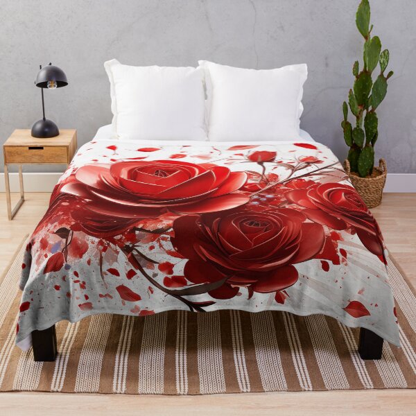 Item preview, Rose red foral explosion 32 designed and sold by Grafik-Ai-Art.