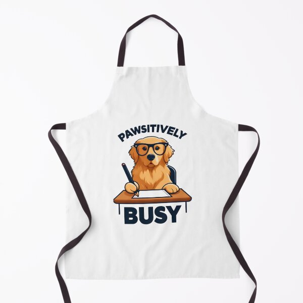 Item preview, Pawsitively Busy - Golden Retriever Work Mode designed and sold by UmbrellaStudio1.