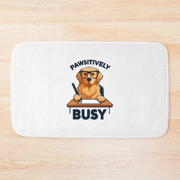 Item preview, Pawsitively Busy - Golden Retriever Work Mode designed and sold by UmbrellaStudio1.