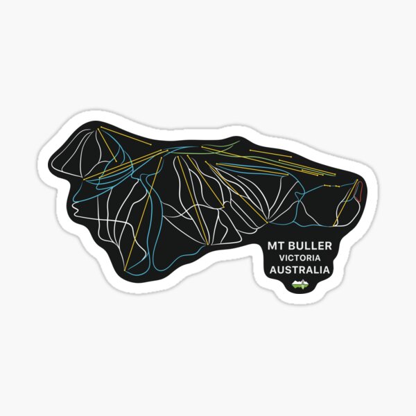 Item preview, Mt Buller - Australian Mountain Resort Skiing Trail Map Light designed and sold by Piste-and-Trail.