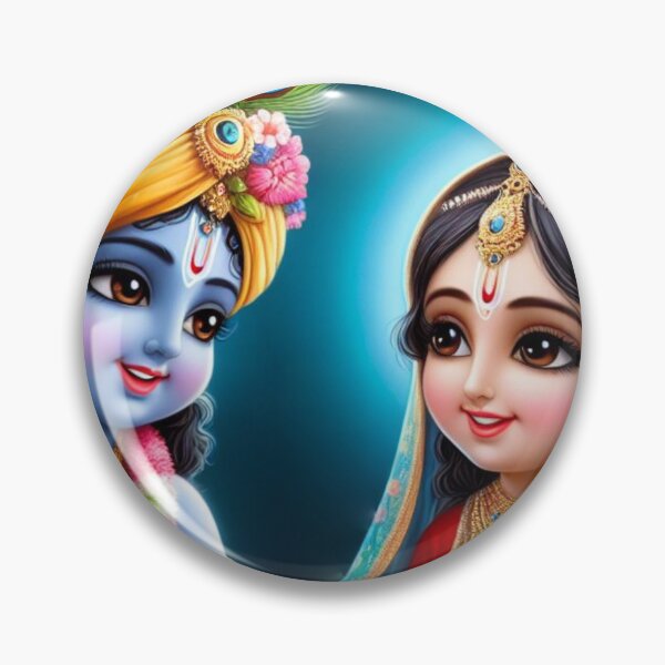 Item preview, Beautiful Radha Krishna Meeting each other in Vrindavan at Night designed and sold by VrindaArts.