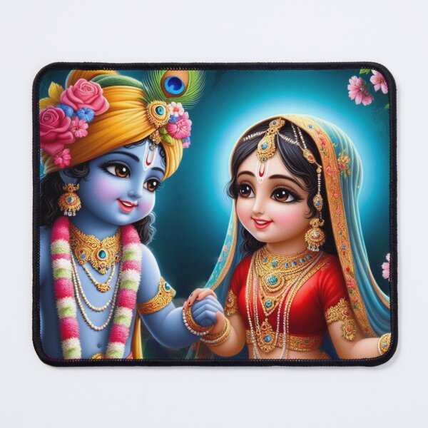 Item preview, Beautiful Radha Krishna Meeting each other in Vrindavan at Night designed and sold by VrindaArts.