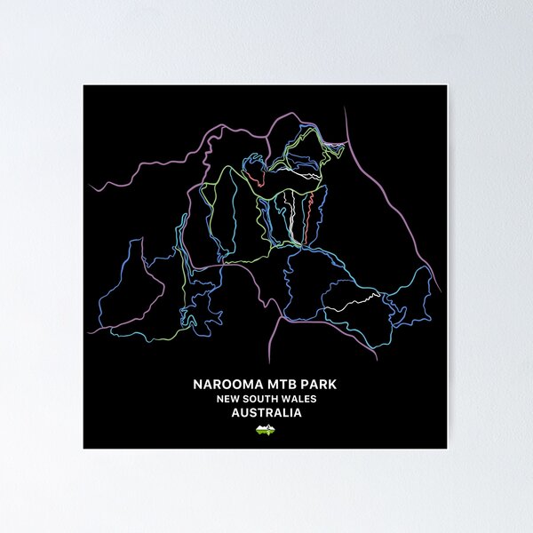 Item preview, Narooma - Australian Mountain Bike Park Trail Map Light designed and sold by Piste-and-Trail.