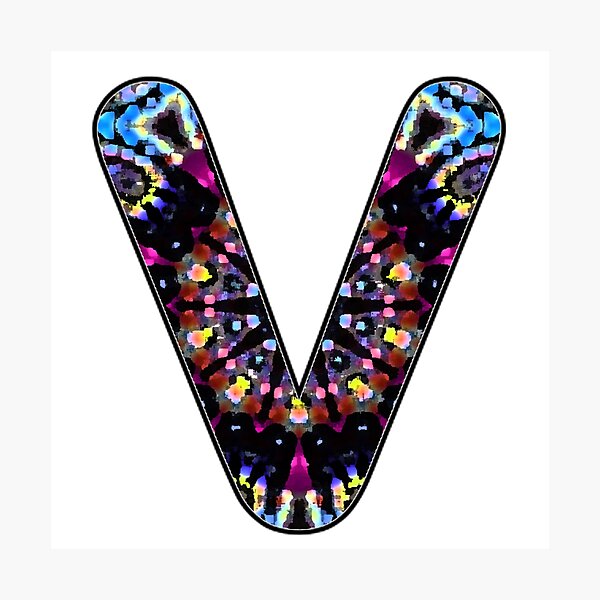 Item preview, Serie de letras - v (caleidoscopio) designed and sold by jacqs.