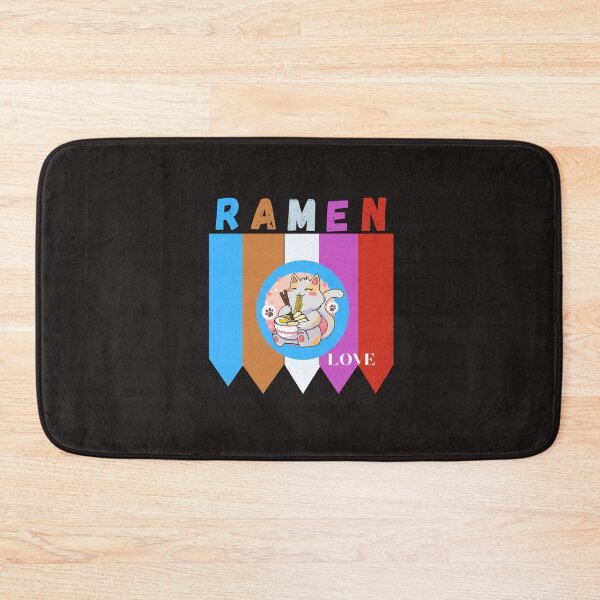 Aperçu de l'œuvre Ramen Cat Anime mignon J'aime vraiment vraiment Ramen créée et vendue par Soufyan06.