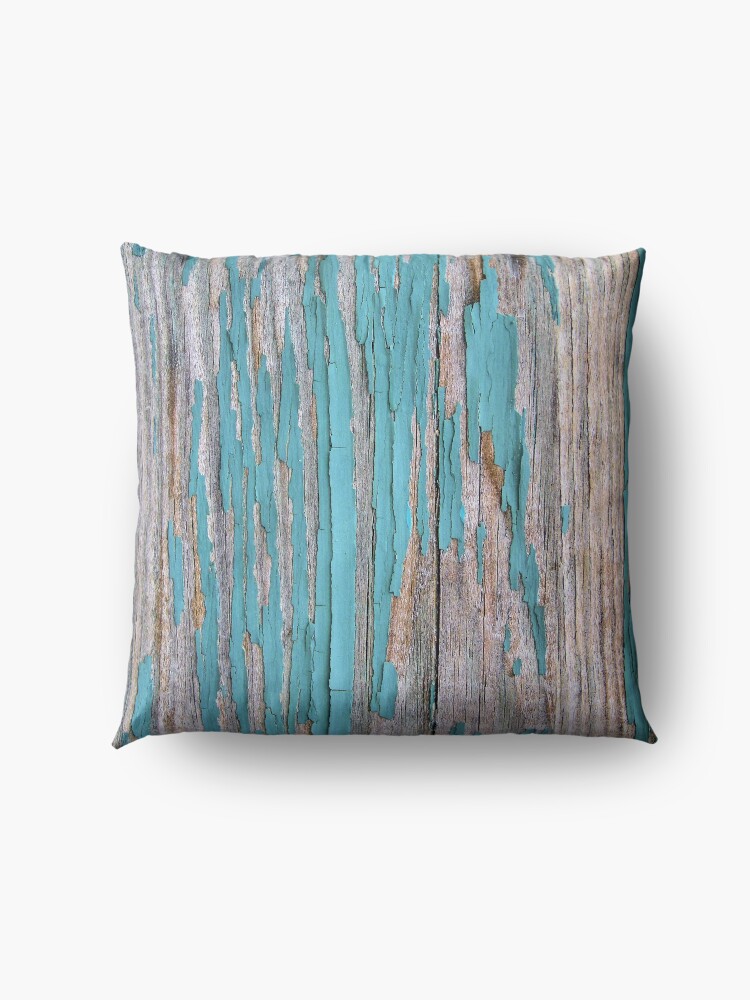 Alternate view of Shabby rustic weathered wood turquoise Floor Pillow