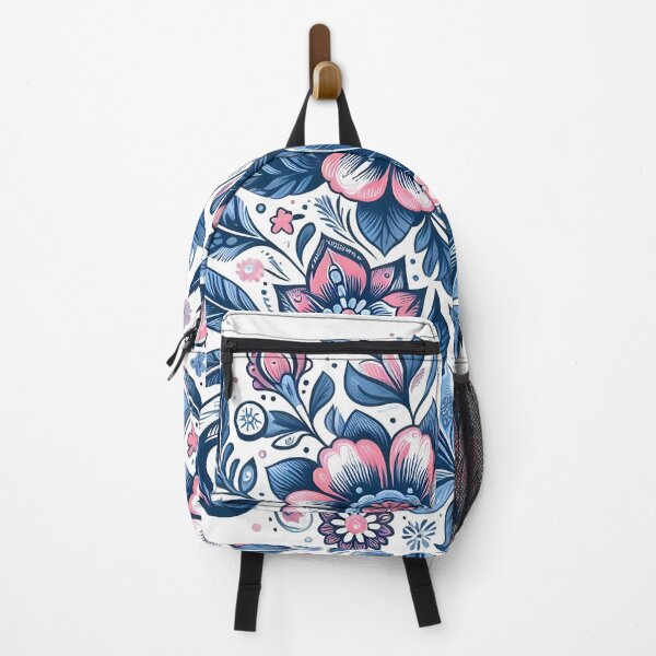 Item preview, Blue and pink floral pattern designed and sold by Mr-M-2000.