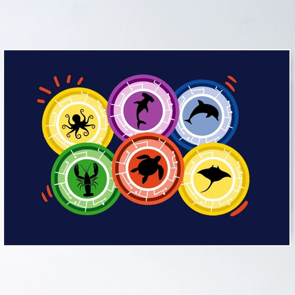wild-kratts-creature-power-discs-ocean-edition-poster-for-sale-by-yonderandbeyond-redbubble for Creature Power Discs Printable Free Wild Kratts Creature Power discs: Ocean Edition