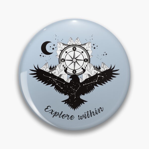 Item preview, Celestial eagle inspirational exploration quote designed and sold by MonochromeEcho.