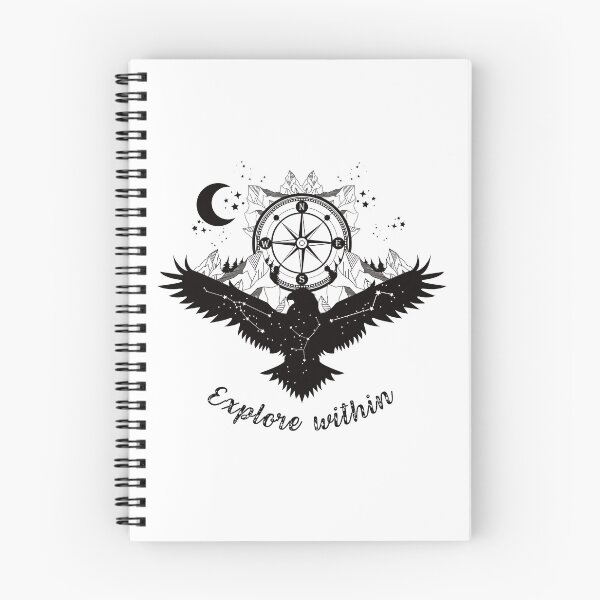 Item preview, Celestial eagle inspirational exploration quote designed and sold by MonochromeEcho.