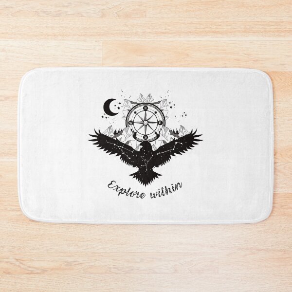 Item preview, Celestial eagle inspirational exploration quote designed and sold by MonochromeEcho.