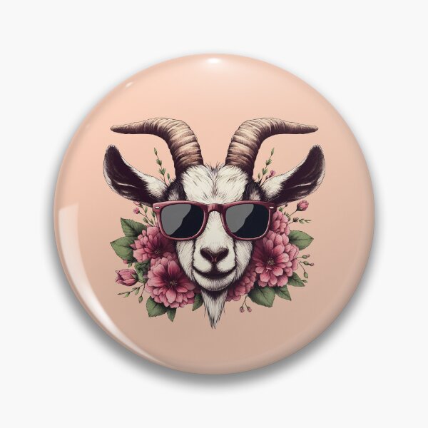 Item preview, Goat Flowers With Sunglasses for Men Women Farmer Floral Goat Lover -  designed and sold by PurpleLoveStore.