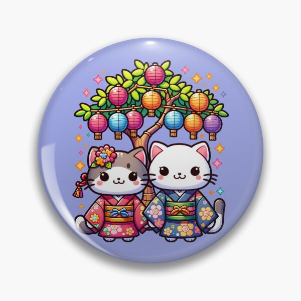 Item preview, Tanabata Kittens in Kimonos designed and sold by HolidayBug.