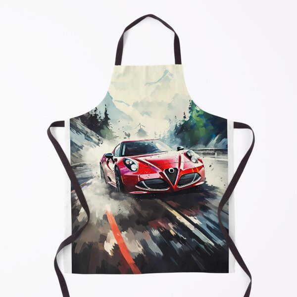Item preview, Alfa Romeo 4C Dynamically Speeding Along Wet Mountainous road.  designed and sold by RevUpDesign.