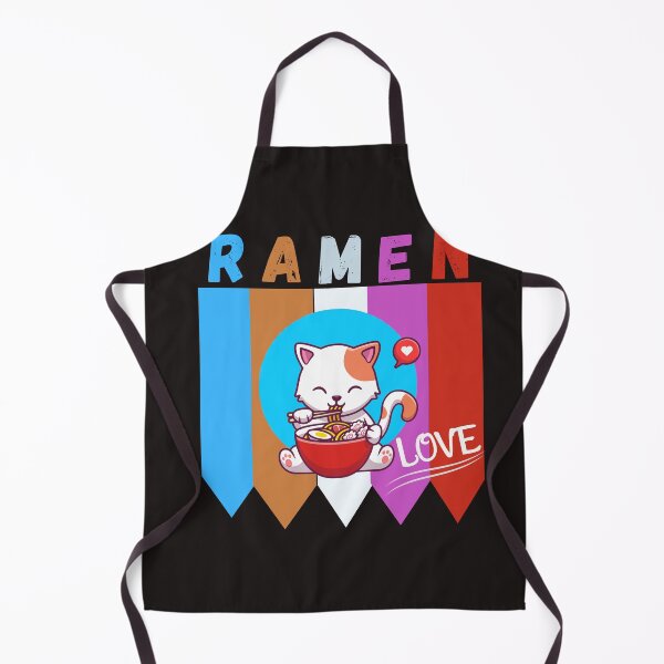 Aperçu de l'œuvre Ramen Cat Anime mignon J'aime vraiment vraiment Ramen créée et vendue par Soufyan06.