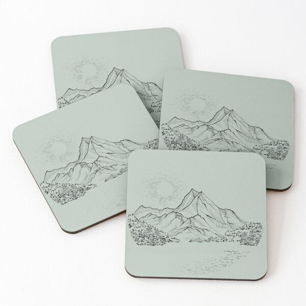 Item preview, Forest mountain horizon sketch designed and sold by Matoforma.