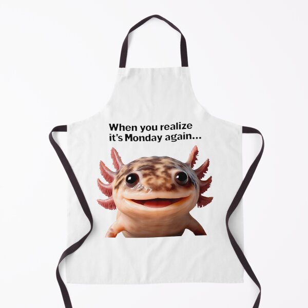 Item preview, Axolotl Meme - When You Realize It's Monday Again designed and sold by RetroPop23.