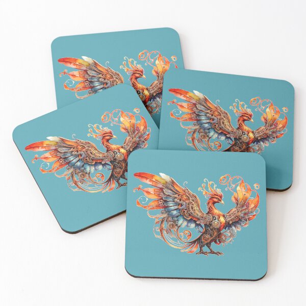 Item preview, A steampunk phoenix as a watercolor designed and sold by Rose Design & Photos.