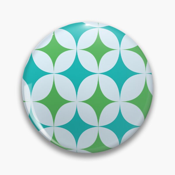 Item preview,  Mid Century Retro Starbursts pattern in Green and Teal  designed and sold by Yasminepatterns .