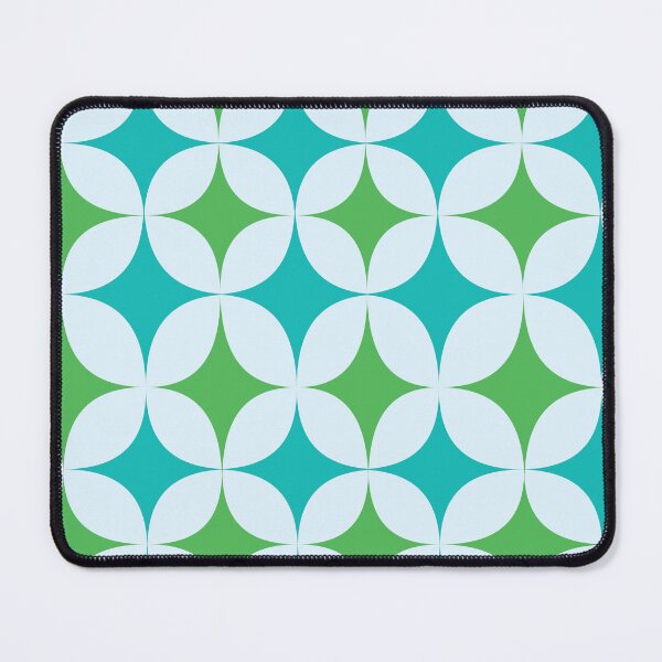 Item preview, Mid Century Retro Starbursts pattern in Green and Teal designed and sold by Yasminepatterns .
