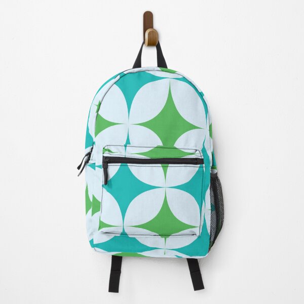Item preview, Mid Century Retro Starbursts pattern in Green and Teal designed and sold by Yasminepatterns .