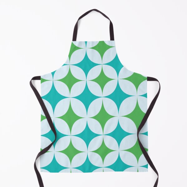 Item preview, Mid Century Retro Starbursts pattern in Green and Teal designed and sold by Yasminepatterns .