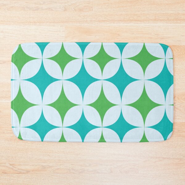 Item preview,  Mid Century Retro Starbursts pattern in Green and Teal  designed and sold by Yasminepatterns .