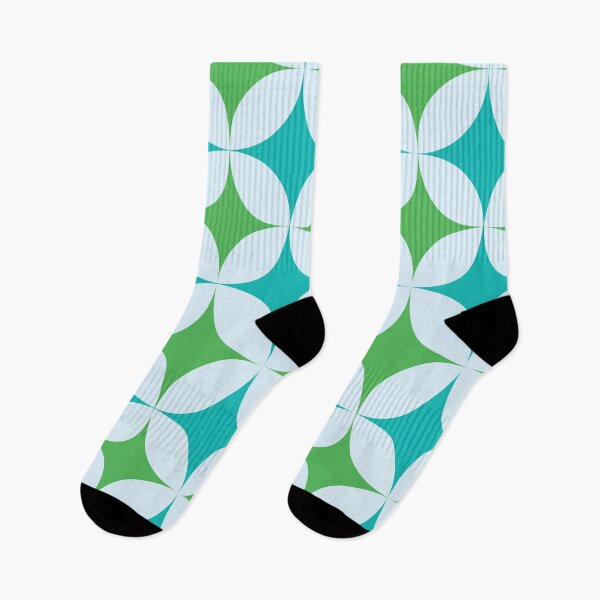 Item preview,  Mid Century Retro Starbursts pattern in Green and Teal  designed and sold by Yasminepatterns .