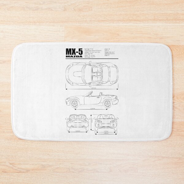 Item preview, Miata Blueprint NC Black designed and sold by VonnArt.