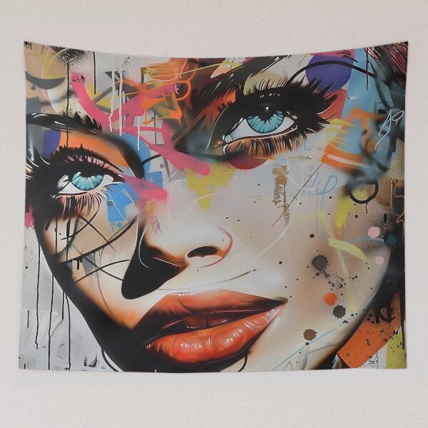 Item preview, Graffiti of a Woman's Face designed and sold by dcrc.