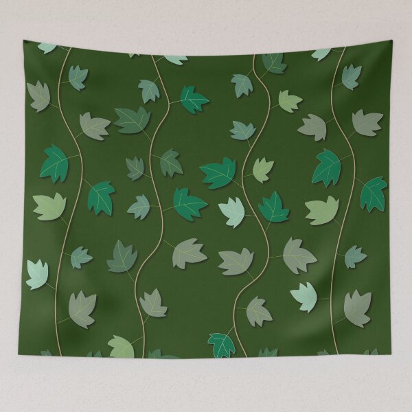 Item preview, green background ivy pattern designed and sold by wonghong.