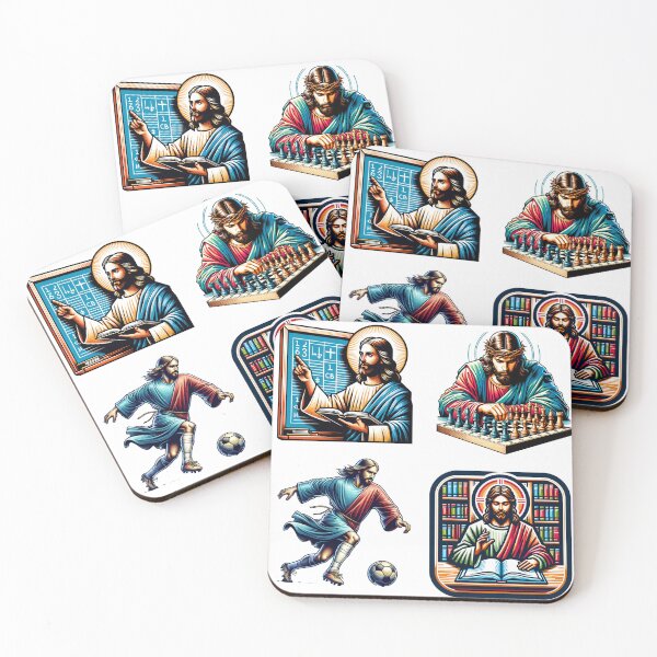 Item preview, JESUS IN ROLES - PROFESSIONS: TEACHER, CHESS, FOOTBALL, EDUCATION designed and sold by Cadenas22.