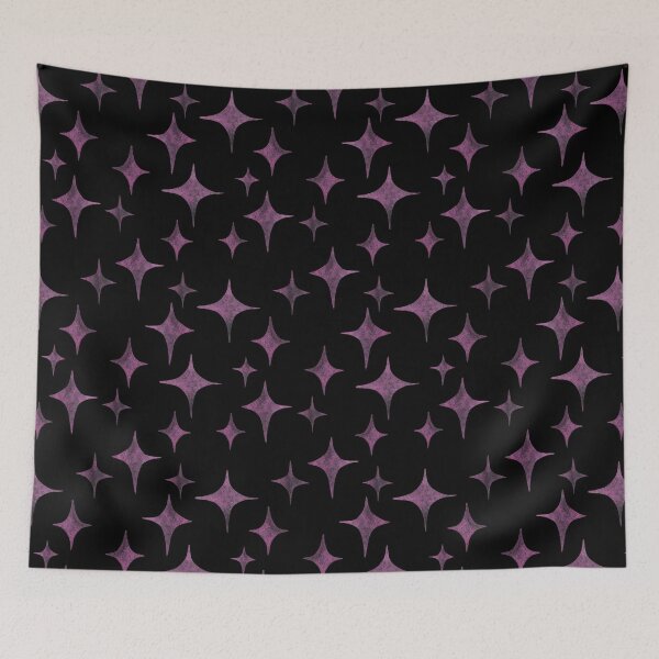 Item preview, Celestial Elegance :Black and purple four point star designed and sold by Lessonsprint.