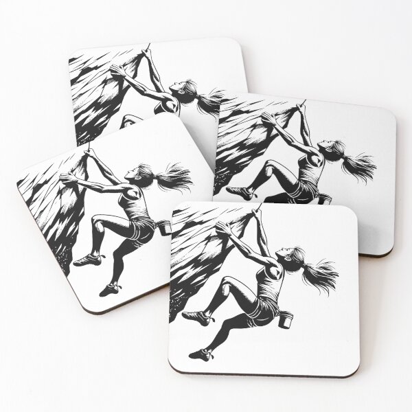 Item preview, girl rock climbing outdoor classic design designed and sold by Bouldershop.