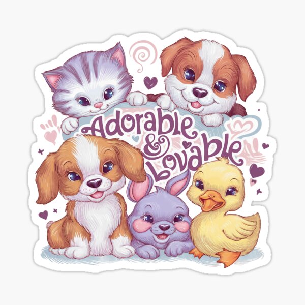 Item preview, Adorable & Lovable: Cute Baby Animals designed and sold by behnay.