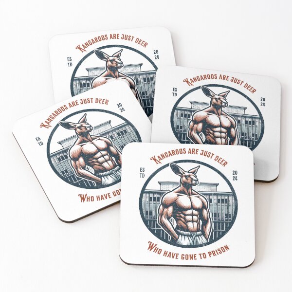 Item preview, Kangaroos Deer that were in prison Retro Australia Sayings designed and sold by Bouldershop.