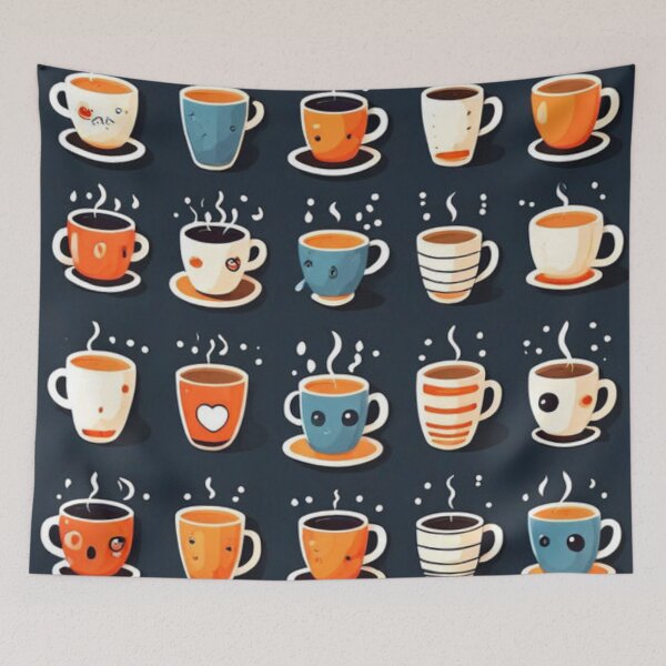 Item preview, Coffee Cup Pattern designed and sold by Planetporridge.