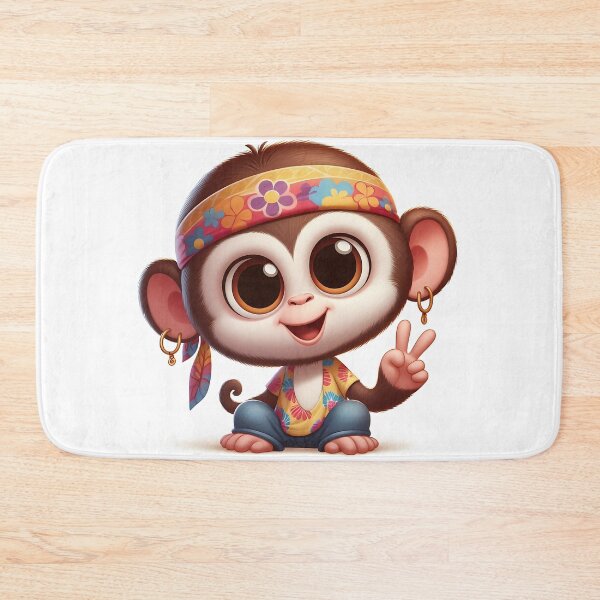 Item preview, Cute Hippie monkey  designed and sold by Greenbessela.