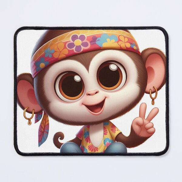 Item preview, Cute Hippie monkey  designed and sold by Greenbessela.