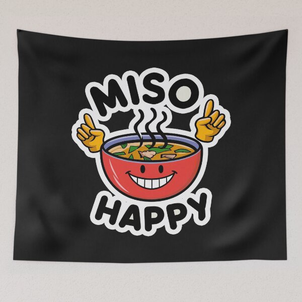 Item preview, ''Miso Happy'' Funny Miso Soup Lover T-Shirt  designed and sold by Witty Shirts.