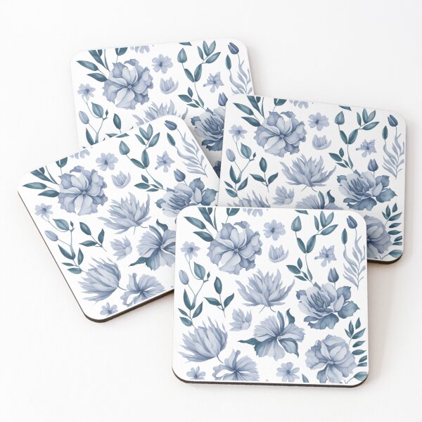 Item preview, Blue Serenity Floral Elegance designed and sold by FaridStoore.