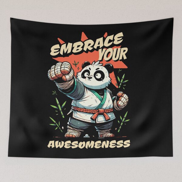 Item preview, Japanese Panda Samurai - Gift for Animal and Anime lovers, kids designed and sold by InkyGenies.