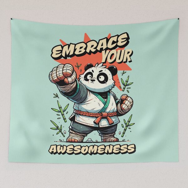 Item preview, Copy of Japanese Panda Samurai - Gift for Animal and Anime lovers, kids designed and sold by InkyGenies.