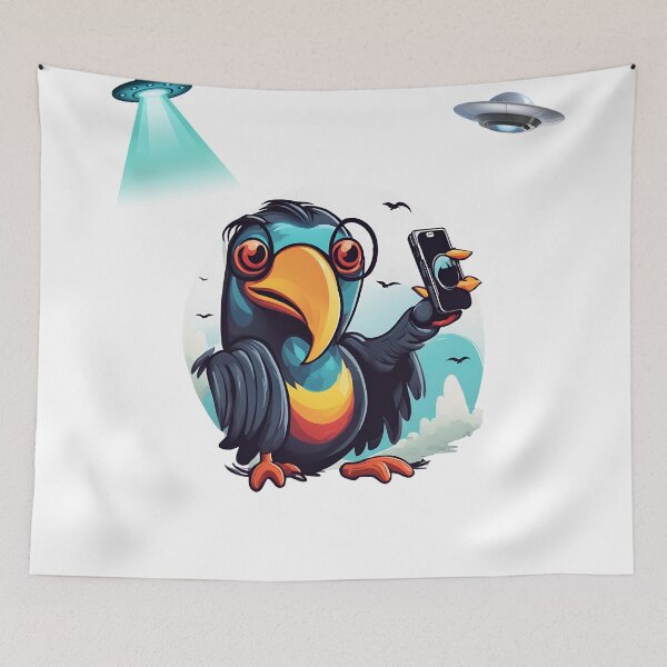 Item preview, Toucan selfie with UFO designed and sold by Yeyishop.