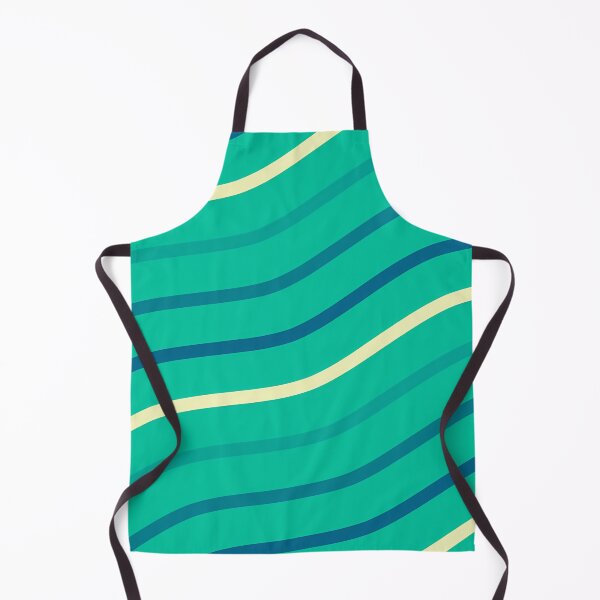 Item preview, White And Shades Of Blue Waves On Turquoise Pattern designed and sold by PatternsPalette.