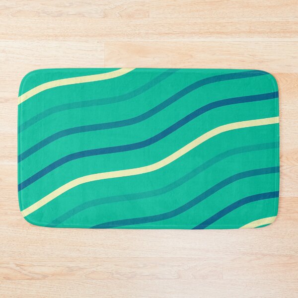 Item preview, White And Shades Of Blue Waves On Turquoise Pattern designed and sold by PatternsPalette.
