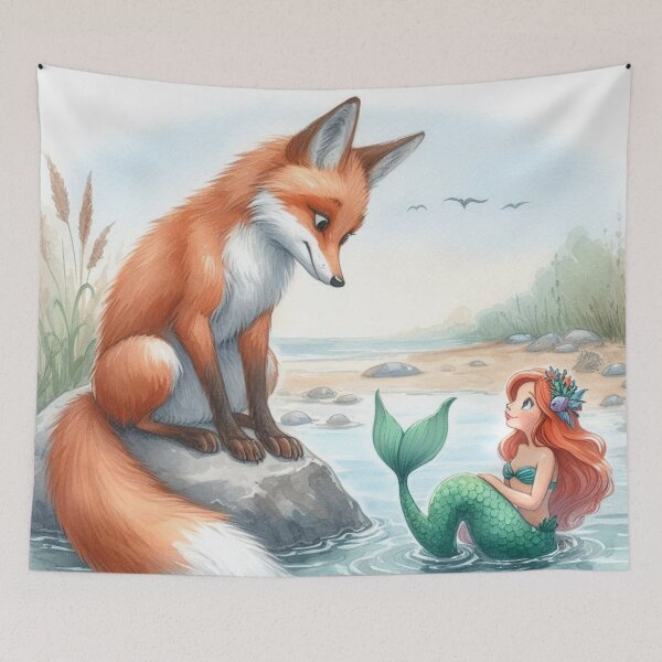 Item preview, Fox and Mermaid designed and sold by RaF71PrO.