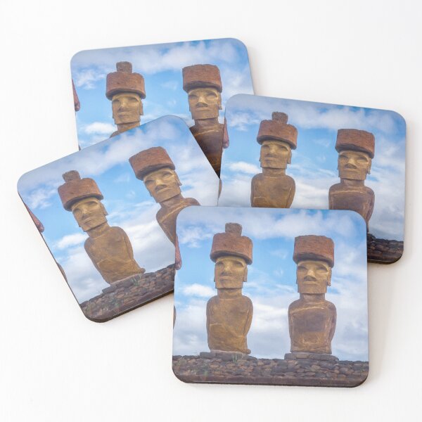 Item preview, Four Moai Easter Island Artistic designed and sold by PhotoArt by Joan Carroll.