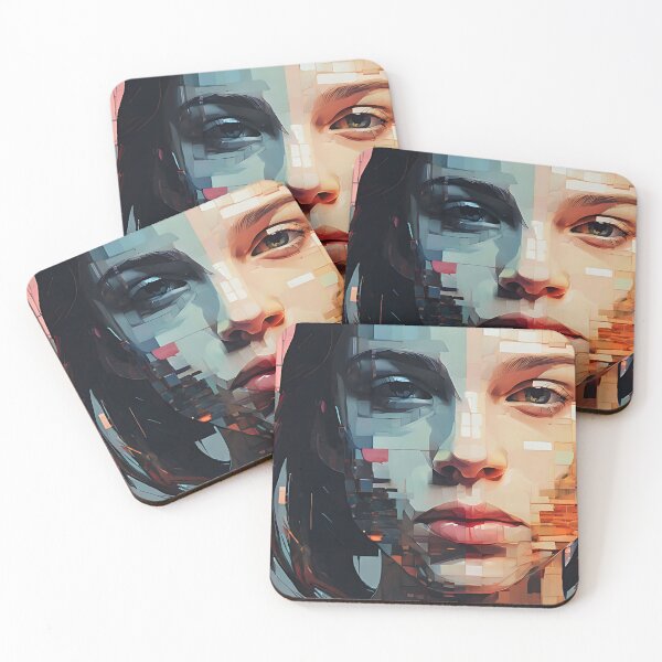 Item preview, Glitch Girl, Digital Enigma, Coded Muse,Echoes in the Matrix designed and sold by Frame of Mind .